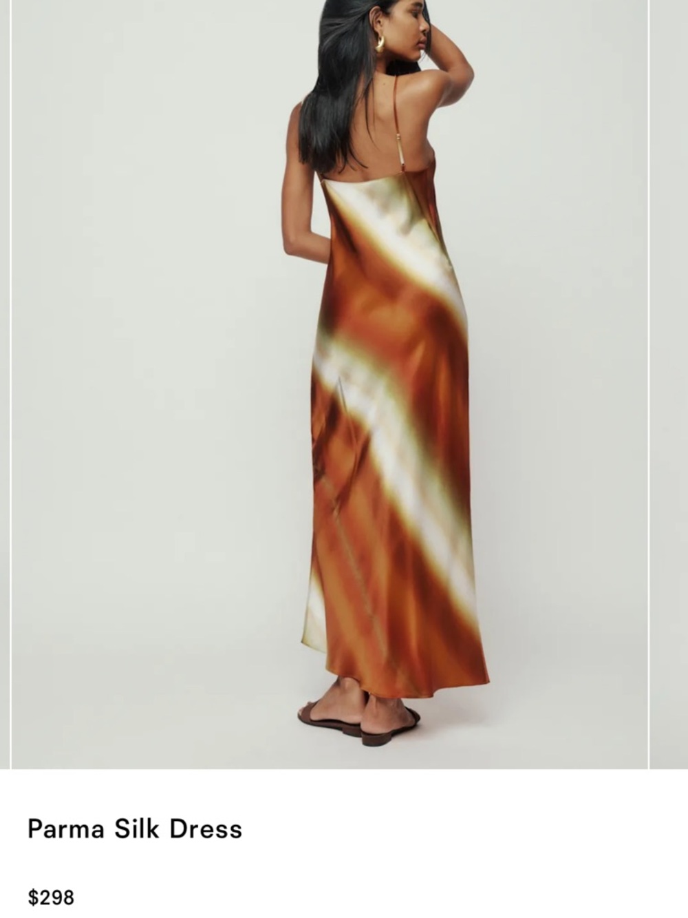 NWT Reformation Parma Silk Dress in Popsicle - Picture 4 of 10